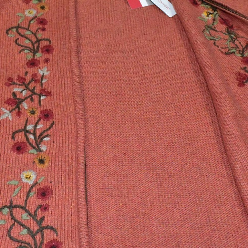Croft & Barrow Womens Long Sleeve Embroidered Cardigan Sweater Size XL - Picture 10 of 11